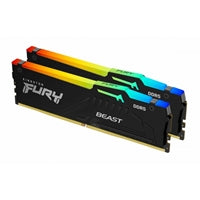 Kingston FURY Beast (KF552C40BB2AK2-64) 64GB (32GB x2) System Memory, 5200MT/s, DDR5, CL40, DIMM, RGB, Black Kingston FURY Beast (KF552C40BB2AK2-64) 64GB (32GB x2) System Memory, 5200MT/s, DDR5, CL40, DIMM, RGB, Black